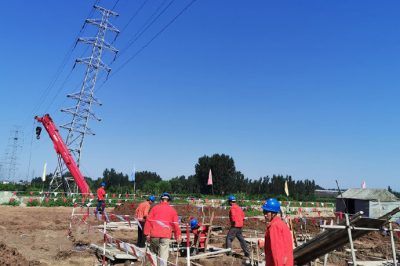 拆除110千伏盤辛、盤蔣線27號鐵塔嚴重傾斜