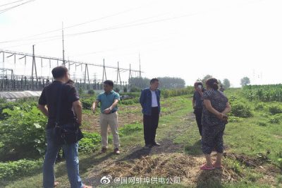 協(xié)調(diào)治理220千伏線路鐵塔下方保護區(qū)內(nèi)違章建塑料大棚隱患