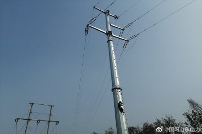 濱州供電公司對110千伏杜西線進(jìn)行加高改造