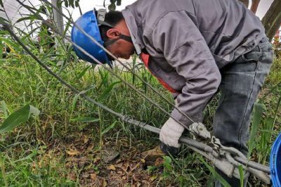 肇事拉線傷、電工搶修忙